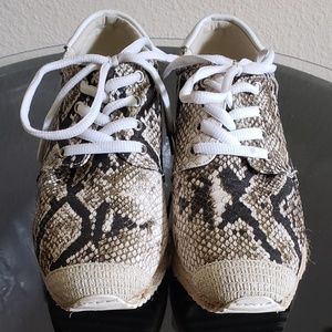 Snake print sneakers